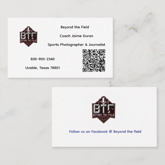 Jenseits des Feldes Visitenkarte (Vorne/Hinten)