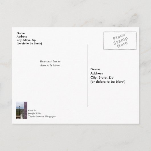 Jenseits des Halbmonds Postkarte (Rückseite)