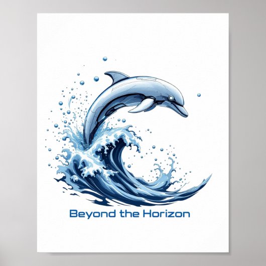 Jenseits des Horizonts - Roboter-Delfin-Poster Poster (Vorne)