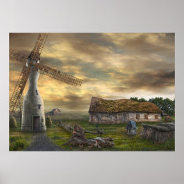 Jenseits des letzten Horizonts | Digitale Surrealk Poster