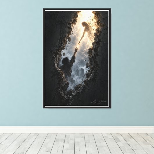 Jenseits des Lichts Leinwanddruck (Insitu (Holzboden))