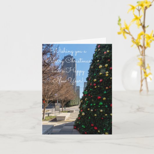 Jenseits des Weihnachtsbaumes von Dallas Karte (Gelbe Blume)