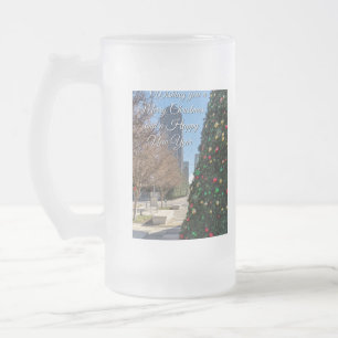 Jenseits des Weihnachtsbaumes von Dallas Mattglas Bierglas