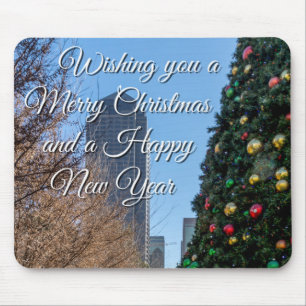 Jenseits des Weihnachtsbaumes von Dallas Mousepad
