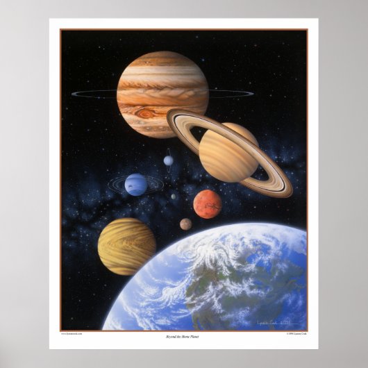 Jenseits des Zuhause-Planets Print Poster (Vorne)