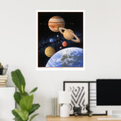 Jenseits des Zuhause-Planets Print Poster (Heimbüro)