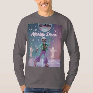 Jenseits-Disco – Groovy-Skelett-Tanz in Pastell T-Shirt