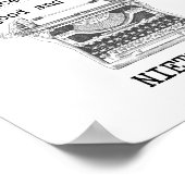 Jenseits von gut und böse Zitat Nietzsche Poster (Ecke)