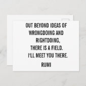 Jenseits von Ideen... Rumi Postcard Postkarte (Vorne/Hinten)