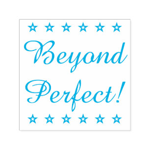 "Jenseits von Perfekt!" Tutor Rubber Briefmarke Permastempel