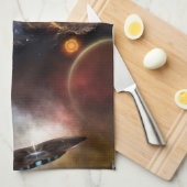 Jenseits von Raum und Zeit Fraktal Kunst Geschirrtuch (Viertel Falte)