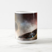 Jenseits von Raum und Zeit Fraktal Kunst Kaffeetasse (Mittel)