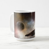 Jenseits von Raum und Zeit Fraktal Kunst Kaffeetasse (Vorderseite Links)