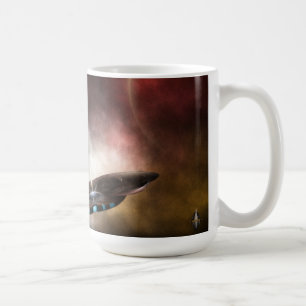 Jenseits von Raum und Zeit Fraktal Kunst Kaffeetasse