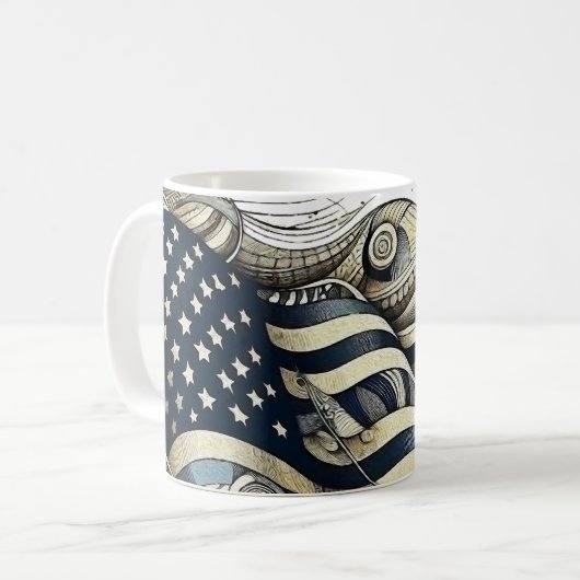 Jenseits von Streifen und Sternen Kaffeetasse (Vorderseite Links)