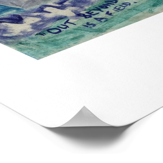 Jenseits von Unrecht tun und richtig tun. Poster (Ecke)