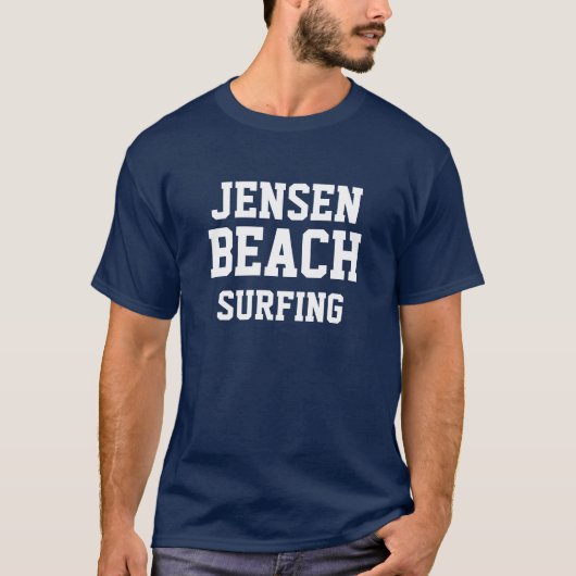 Jensen Beach Florida Surfing T - Shirt (Vorderseite)