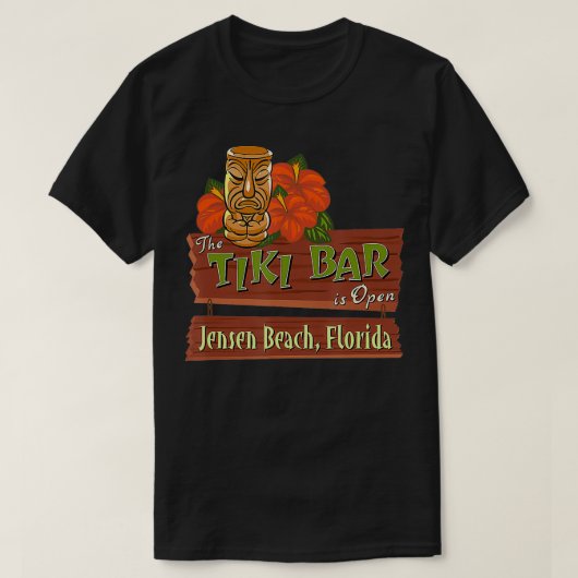 Jensen Beach Florida Tiki Bar T-Shirt (Design vorne)