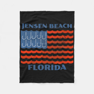 Jensen Beach Florida Vintage-Angeln Amerikanische Fleecedecke