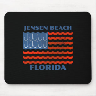 Jensen Beach Florida Vintage-Angeln Amerikanische Mousepad