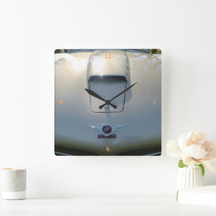 Jensen CV8,Vintager britischer Sporttourist Quadratische Wanduhr