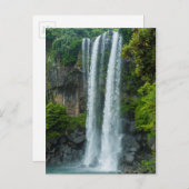 Jeongbang Wasserfall, Südkorea Postkarte (Vorne/Hinten)