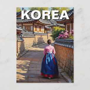 Jeonju Hanok Village Südkorea Postkarte