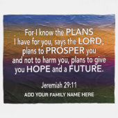 Jer 29v11 KENNE ICH DIE PLANS Christlich Bible Fam Fleecedecke (Vorderseite (Horizontal))