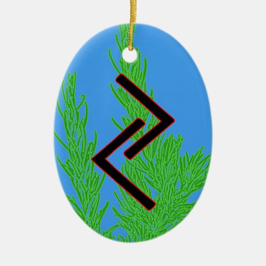 Jera Viking Rune Weihnachten Ornament - Ernte! (Vorne)