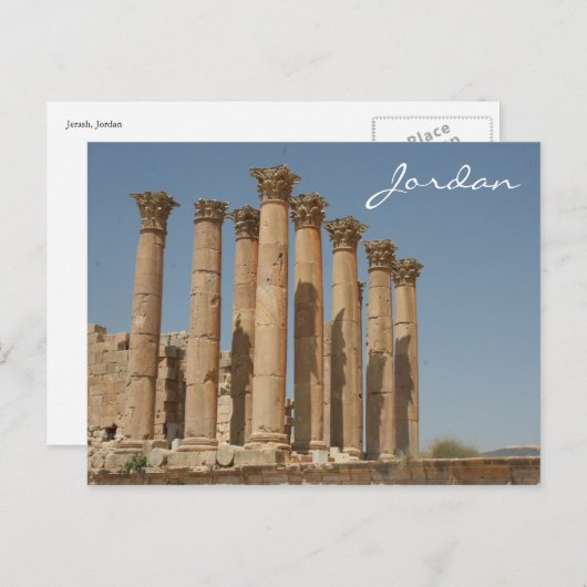 Jerash-Säulen Postkarte (Vorne/Hinten)