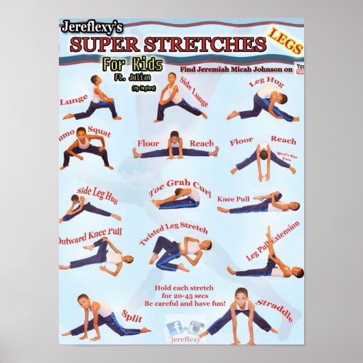 Jereflexy's Super Stretches für Kinder Poster (Vorne)