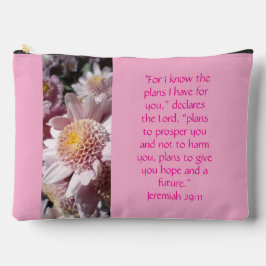Jeremia 29:11-13 Pink Groß Zubehörtasche
