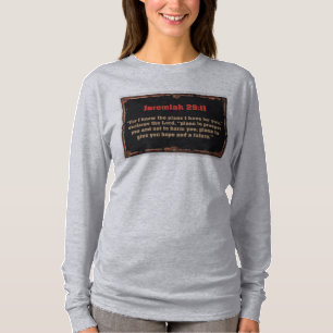 Jeremia 29:11 Christliches Damen Langarmshirt T-Shirt