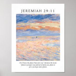 Jeremia 29,11 Ich kenne die Pläne, die ich für euc Poster