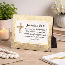 Jeremia 29:11 Ich kenne die Pläne Gold Bibelvers