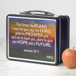 JEREMIA 29:11 Inspirierendes Christentum Metall Brotdose