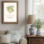 Jeremia 29:11 Moderne Aquarell-Limonenbaum Poster