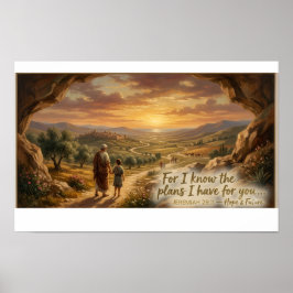 Jeremia 29:11 Schriftplakat Bibelvers Wand Poster