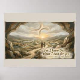 Jeremia 29:11 Schriftposter | Christliche Wanddeko Poster