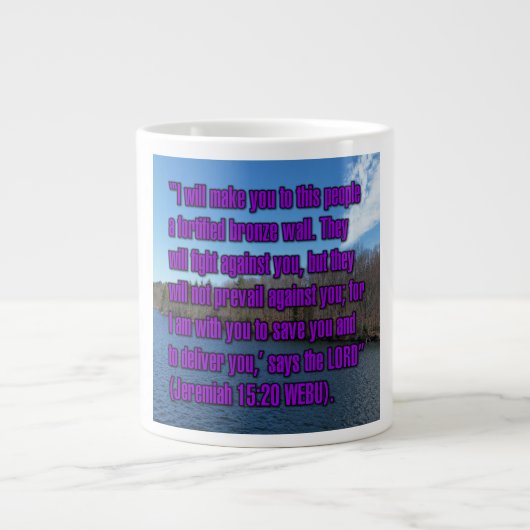 Jeremiah 15:20 WEBU-Tasse Jumbo-Tasse (Vorderseite)