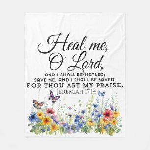 Jeremiah 17:14 Wildblumen zur Heilung der Bibel Fleecedecke