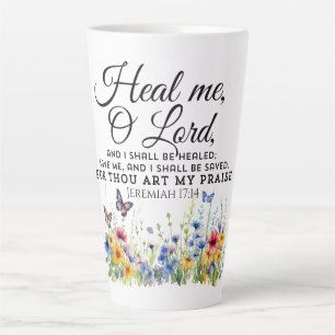 Jeremiah 17:14 Wildblumen zur Heilung der Bibel Milchtasse