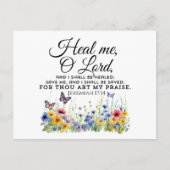 Jeremiah 17:14 Wildblumen zur Heilung der Bibel Postkarte (Vorderseite)