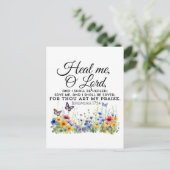 Jeremiah 17:14 Wildblumen zur Heilung der Bibel Postkarte (Stehend Vorderseite)