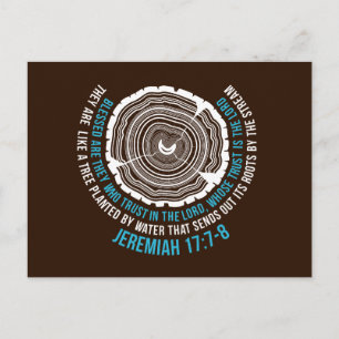 Jeremiah 17:7-8 Baumreife Postkarte