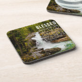 Jeremiah 17:7-8 Christliche Bibelschrift Natur Getränkeuntersetzer (Linke Seite)