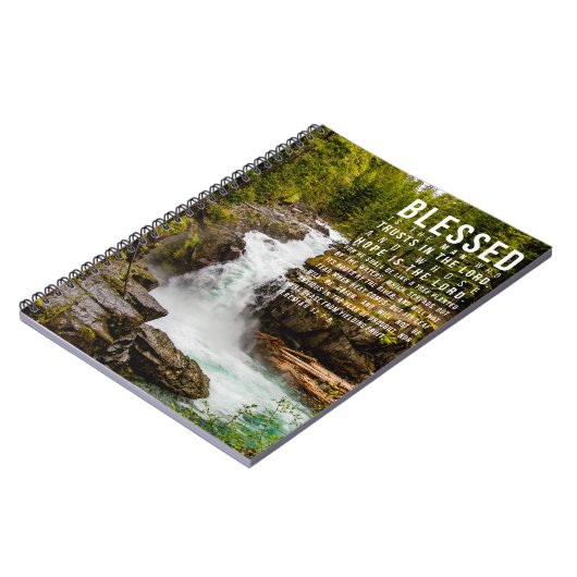 Jeremiah 17:7-8 Christliche Bibelschrift Natur Notizblock (Linke Seite)