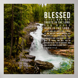 Jeremiah 17:7-8 Christliche Bibelschrift Natur Poster