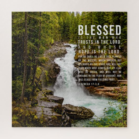 Jeremiah 17:7-8 Christliche Bibelschrift Natur Puzzle (Vertikal)
