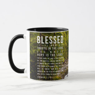 Jeremiah 17:7-8 Christliche Bibelschrift Natur Tasse